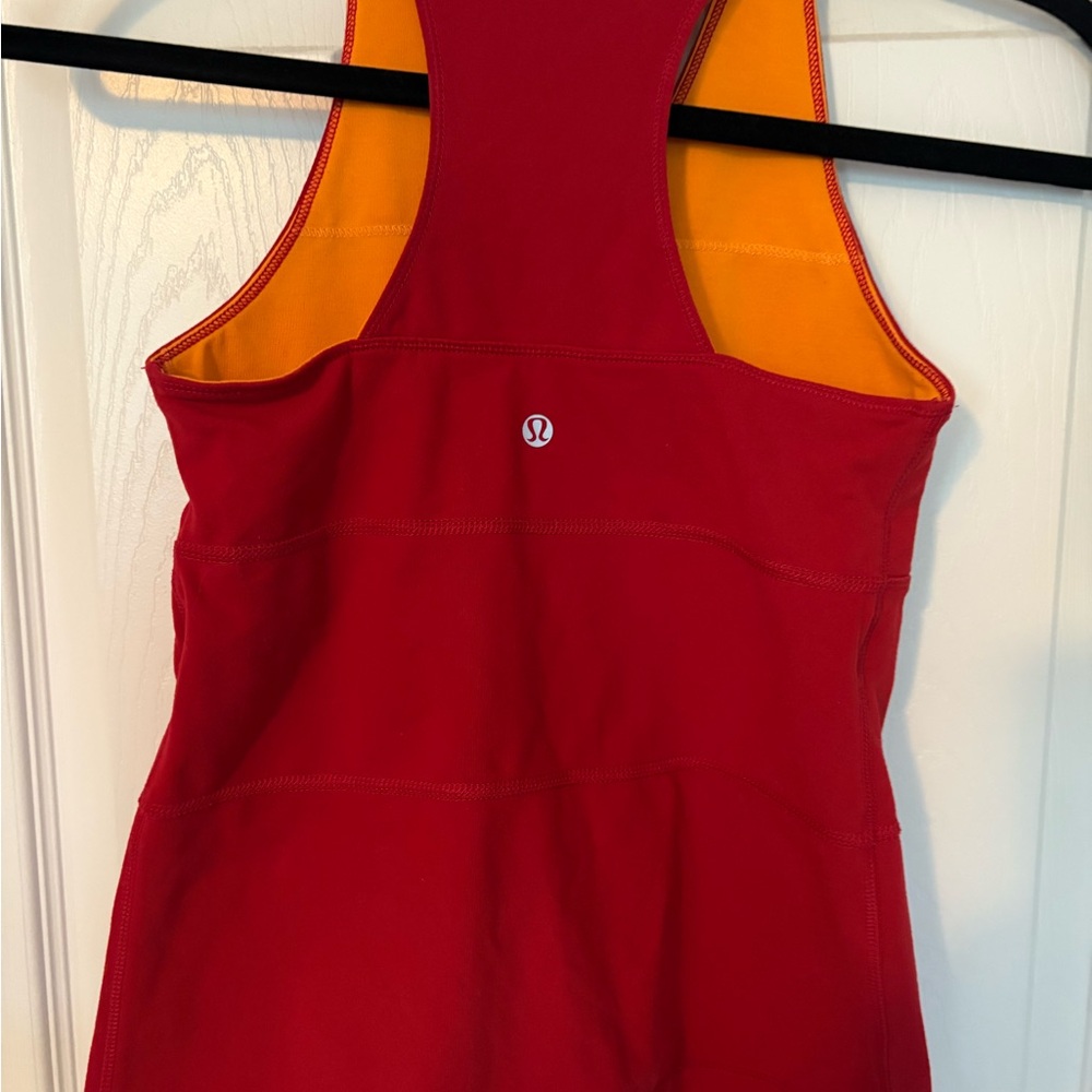 lululemon athletica Red and Orange Tank Top